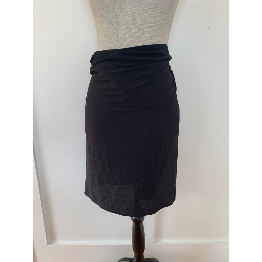 Show Me Your Mumu Leyla Sarong in Black Crinkle Flow Large Texture Tie Waist